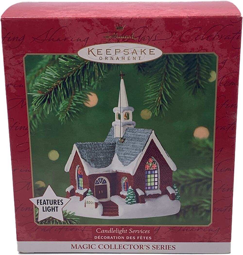 Hallmark 2001 CANDLELIGHT SERVICES #4 Magic Light Collector's Series Ornament